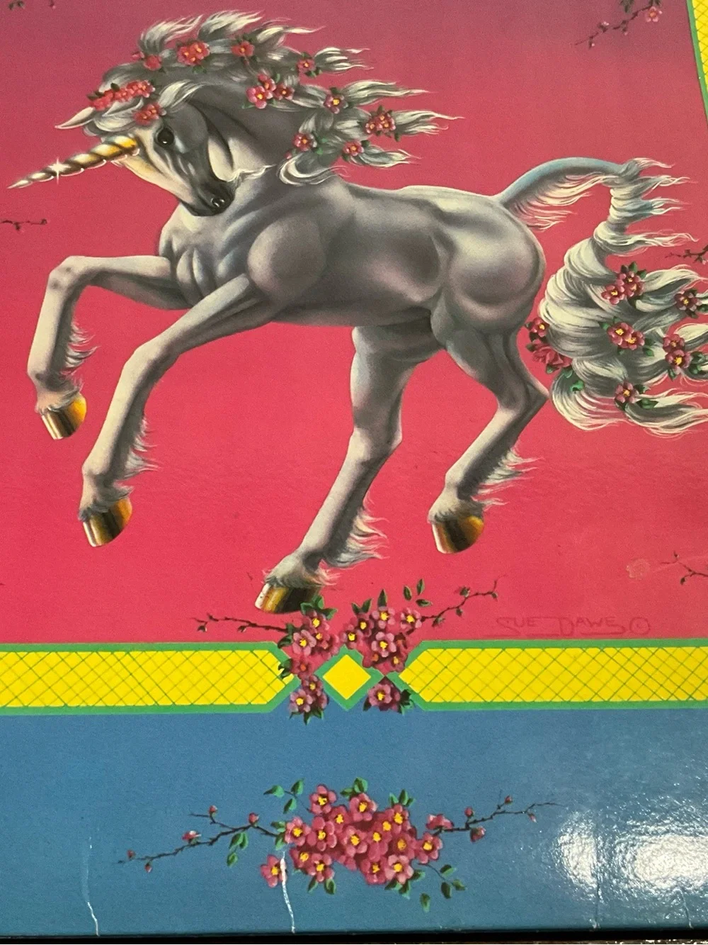 Vintage 1991 Mead Portfolio Fantasy Folder Unicorn Susan Dawe